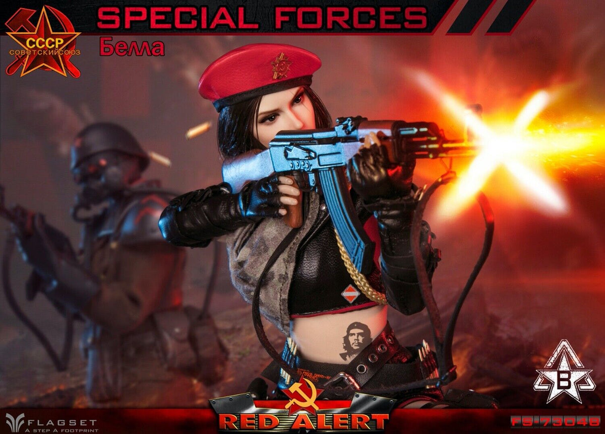 FLAGSET FS73048B 1/6 Red Alert Mobilize Troops Sniper Female Action Figure Model