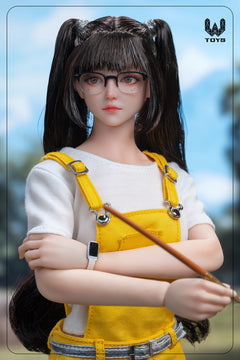 Presale W TOYS 1/12 Female Girl Artist Painter Twin Ponytails Action Figure Toy