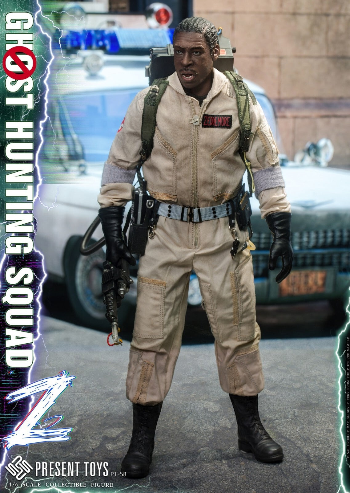 PRESENT TOYS PT-sp58 1/6 Ghost Hunting Squad Zeddemore Male Action Figure Model