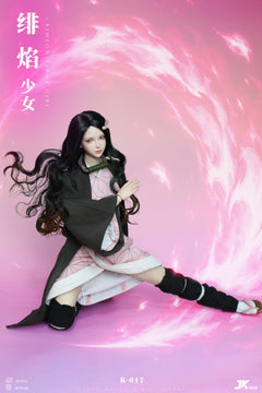 Presale JKTOYS K-017 1/6 Demon Kamado Nezuko Slayer Cosplay Action Figure Model