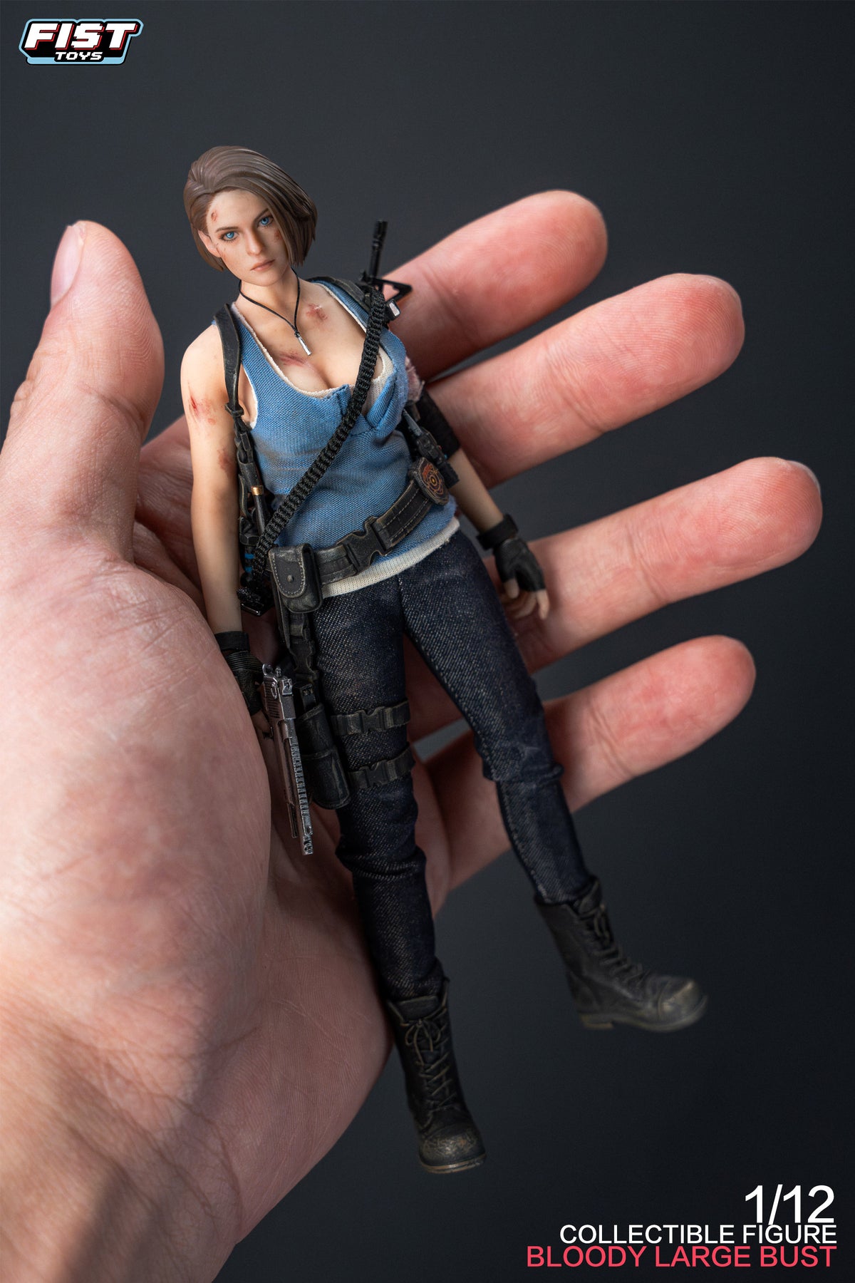 Presale Fist Toys FIST-002 1/12Resident Zombie Evil Crisis Doomsday Cop Jill Policewomen Valentine Bloody Large Bust