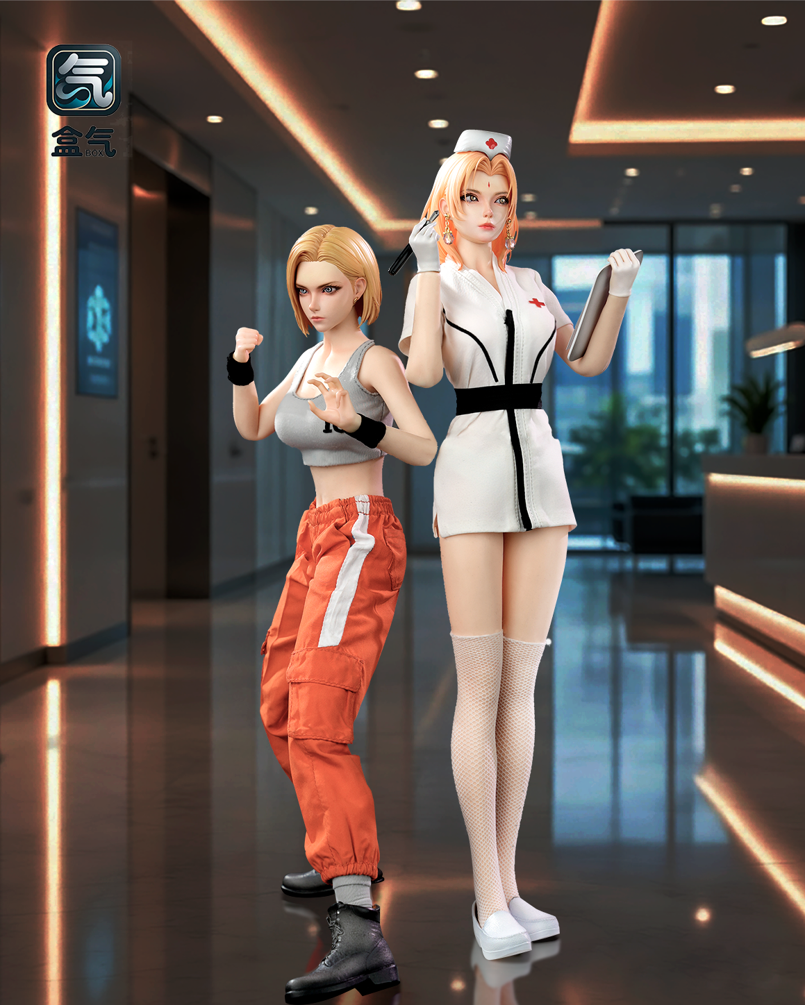 Presale BoxQi Studio HQ04 1/6 Tsunade Nurse Cosplay Female Action Figure Model