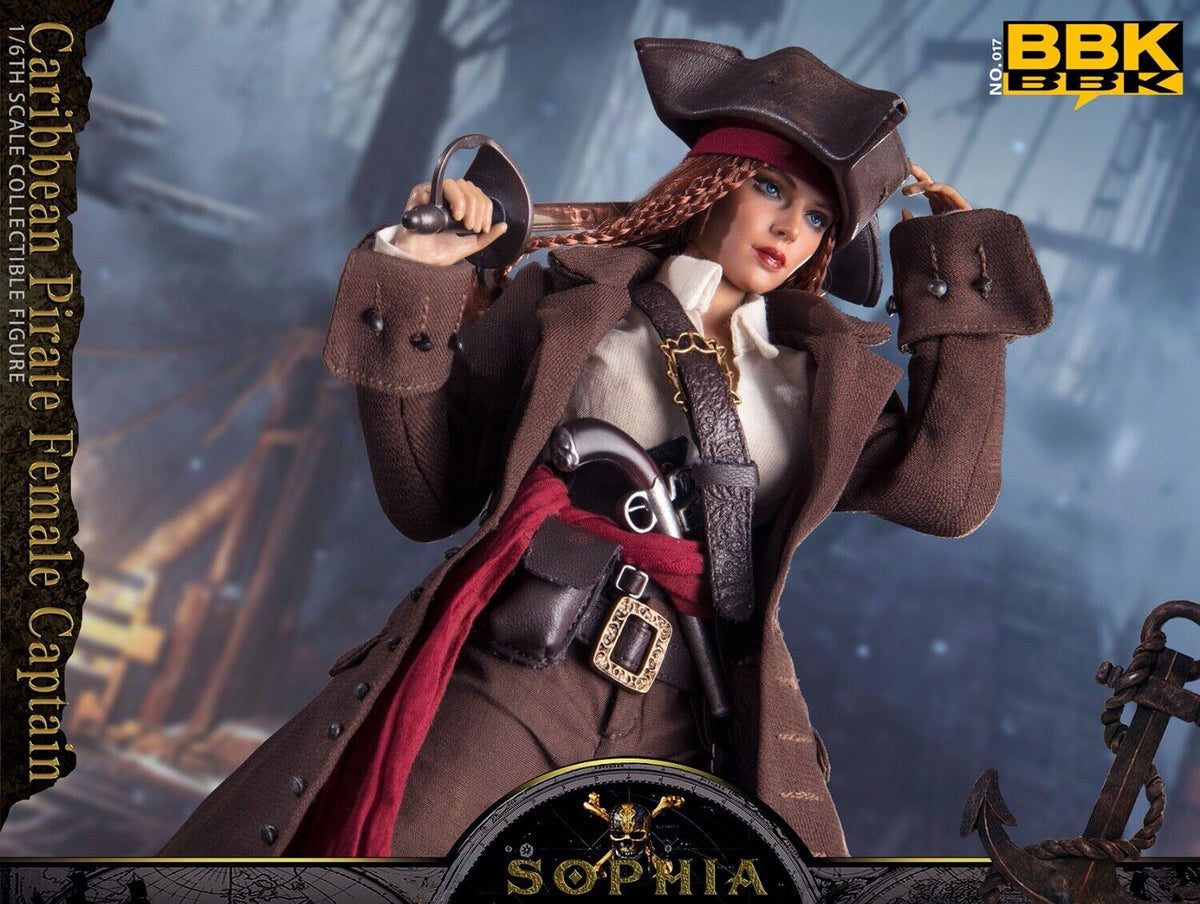 BBK BBK017 1/6 Caribbean Pirate Sophia Female Captain 12" Action Figure Model