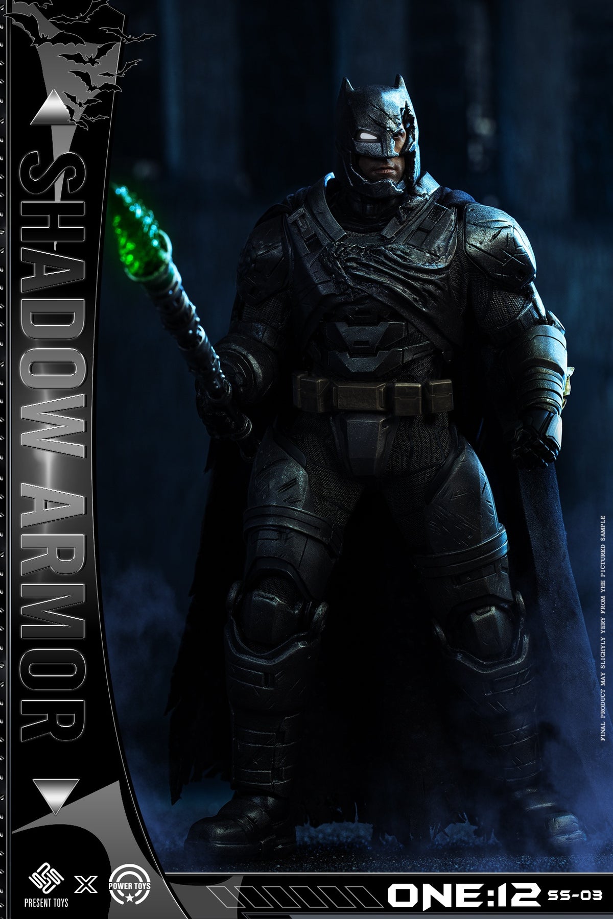 PRESENT TOYS SS-03 1/12 Bat Man Shadow Armor Male Action Figure Toy Damaged Ver.