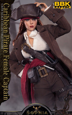 BBK BBK017 1/6 Caribbean Pirate Sophia Female Captain 12" Action Figure Model
