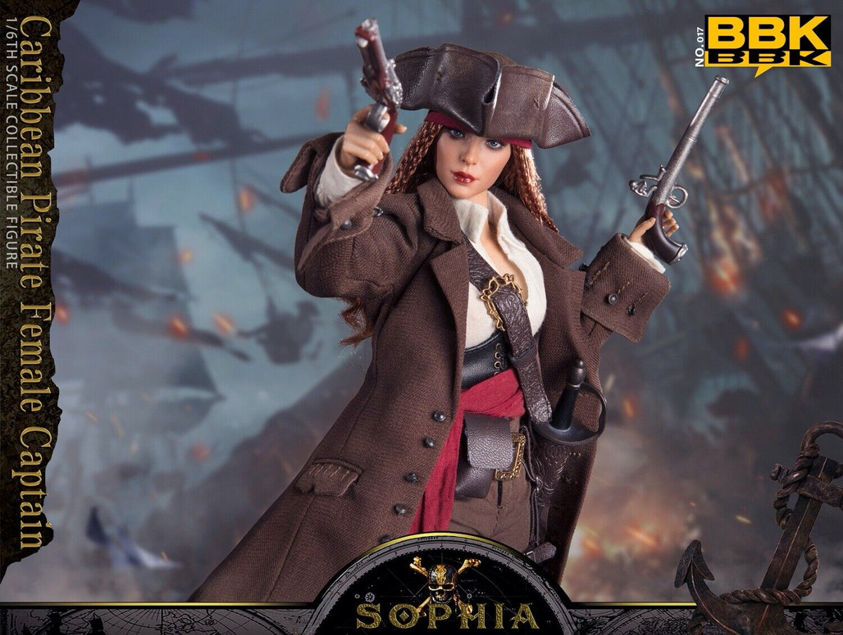 BBK BBK017 1/6 Caribbean Pirate Sophia Female Captain 12" Action Figure Model