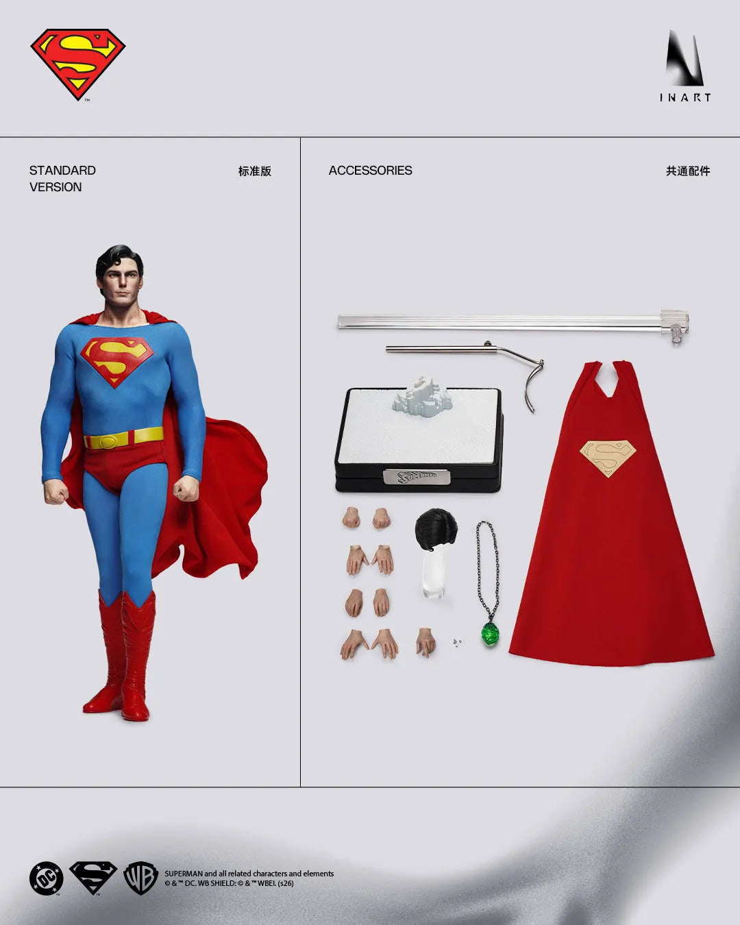 Presale INART PtA035S1 1/6 Superman 1978 Clark Kent Male Action Figure Model Toy