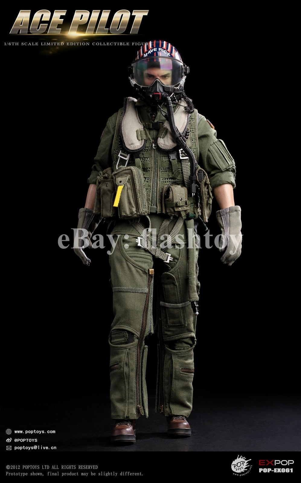 Presale POPTOYS EX061 1/6 ACE Pilot Mitchell The Gun Action Figure Flying Suit