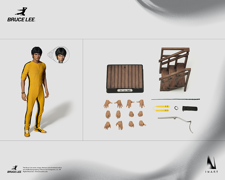 Vorverkauf INART Gy A043 1/6 Bruce Lee Sammler-Actionfigur Spielzeug Gelbes Outfit Set