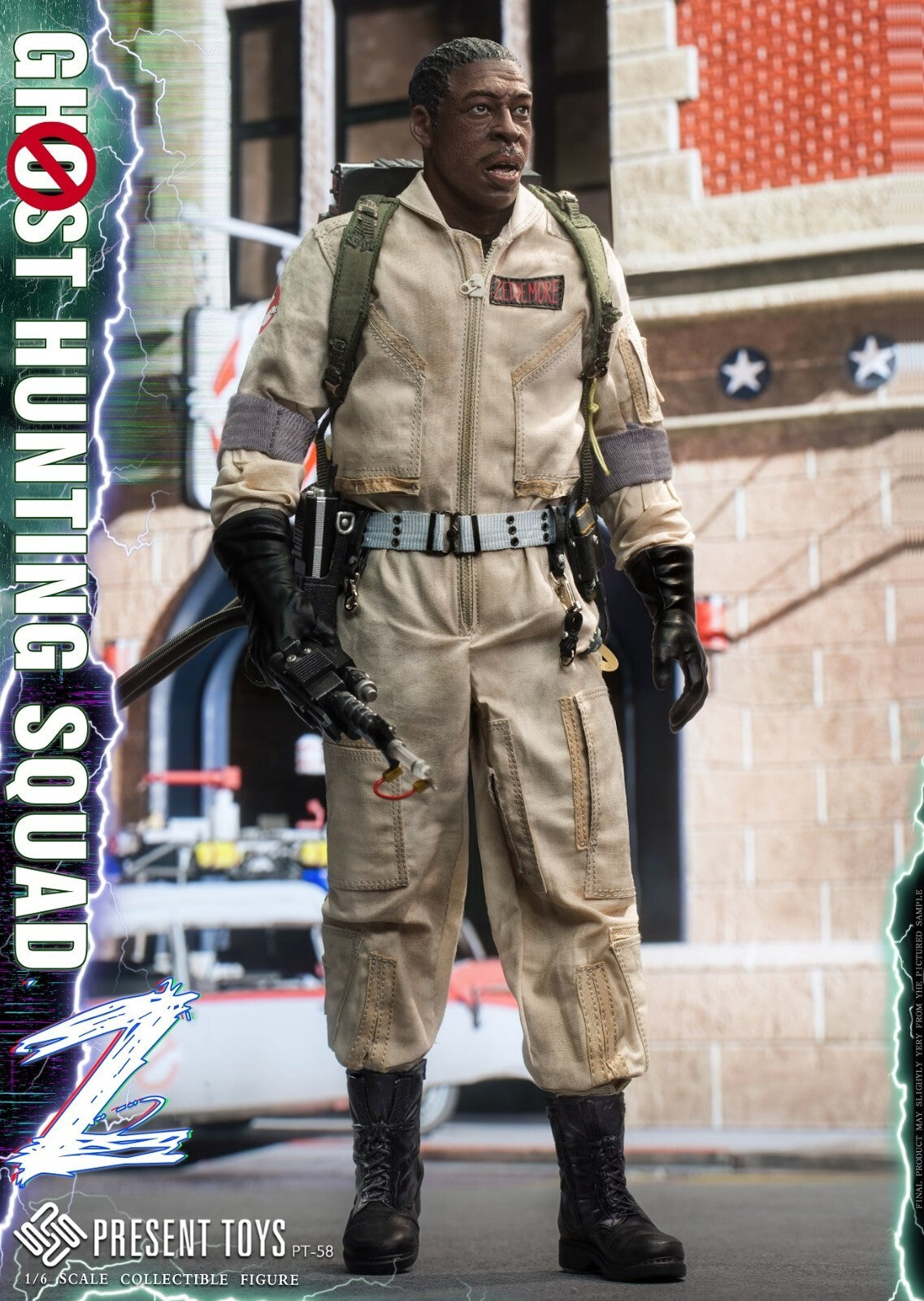 PRESENT TOYS PT-sp58 1/6 Ghost Hunting Squad Zeddemore Male Action Figure Model