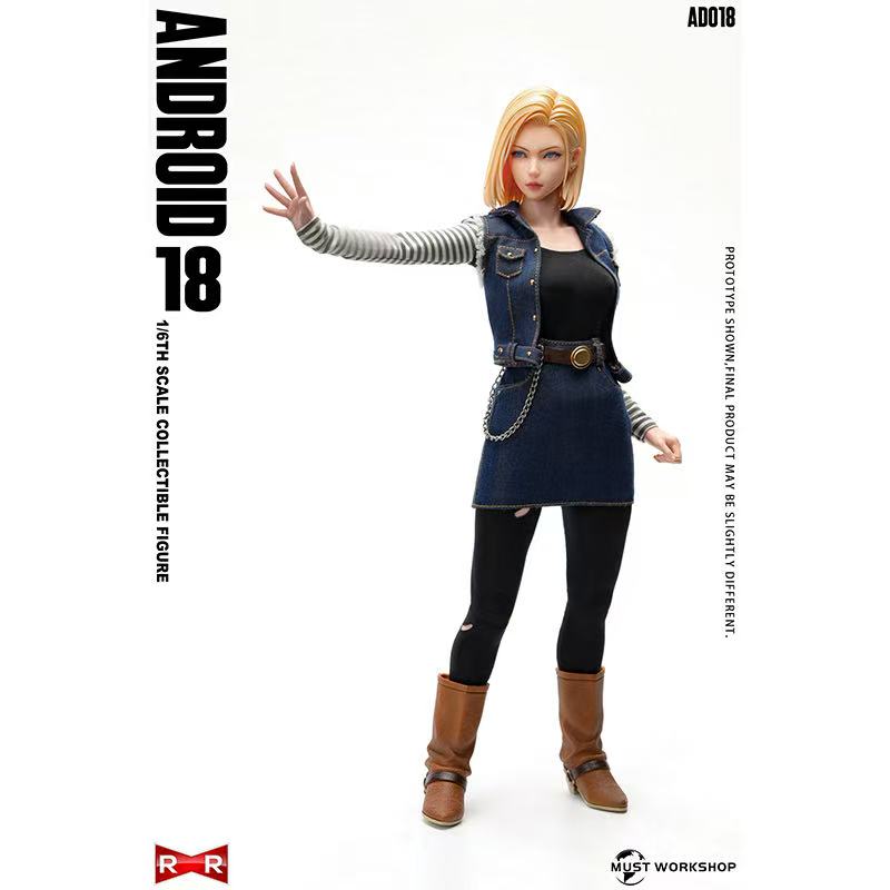 Presale MUST WORKSHOP AD018 1/6 Cyborg Blonde Female Warrior Dragon Ball Android 18