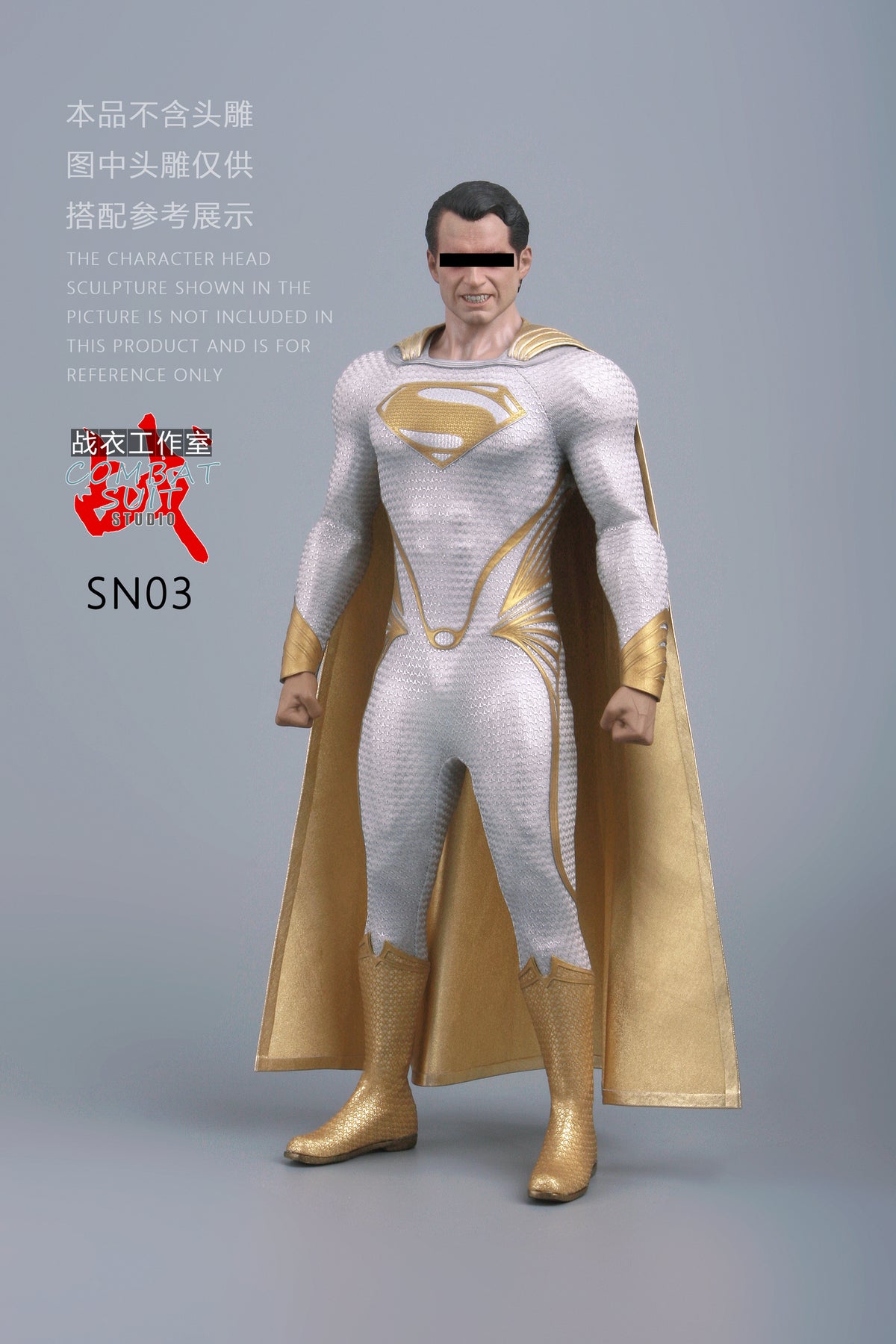 Combat Suit Studio SN03 1/6 White Gold Super Man Suit Set for Jor-El