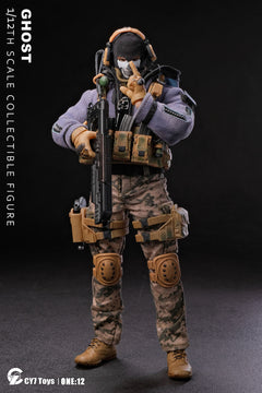 CY7-TOYS 1/12 The Ghost Male Soldier 6" Collectible Action Figure Model