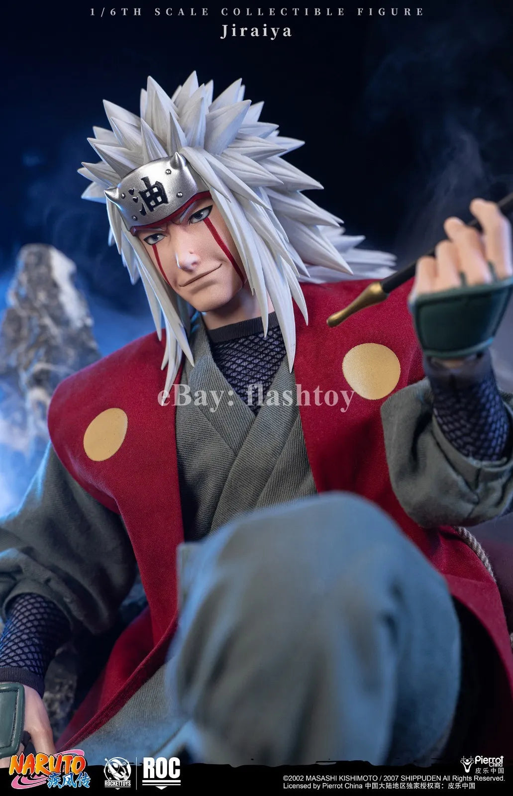 Presale RocketToys ROC-020 1/6 Jiraiya Collectible Action Figure Toy Deluxe Ver.