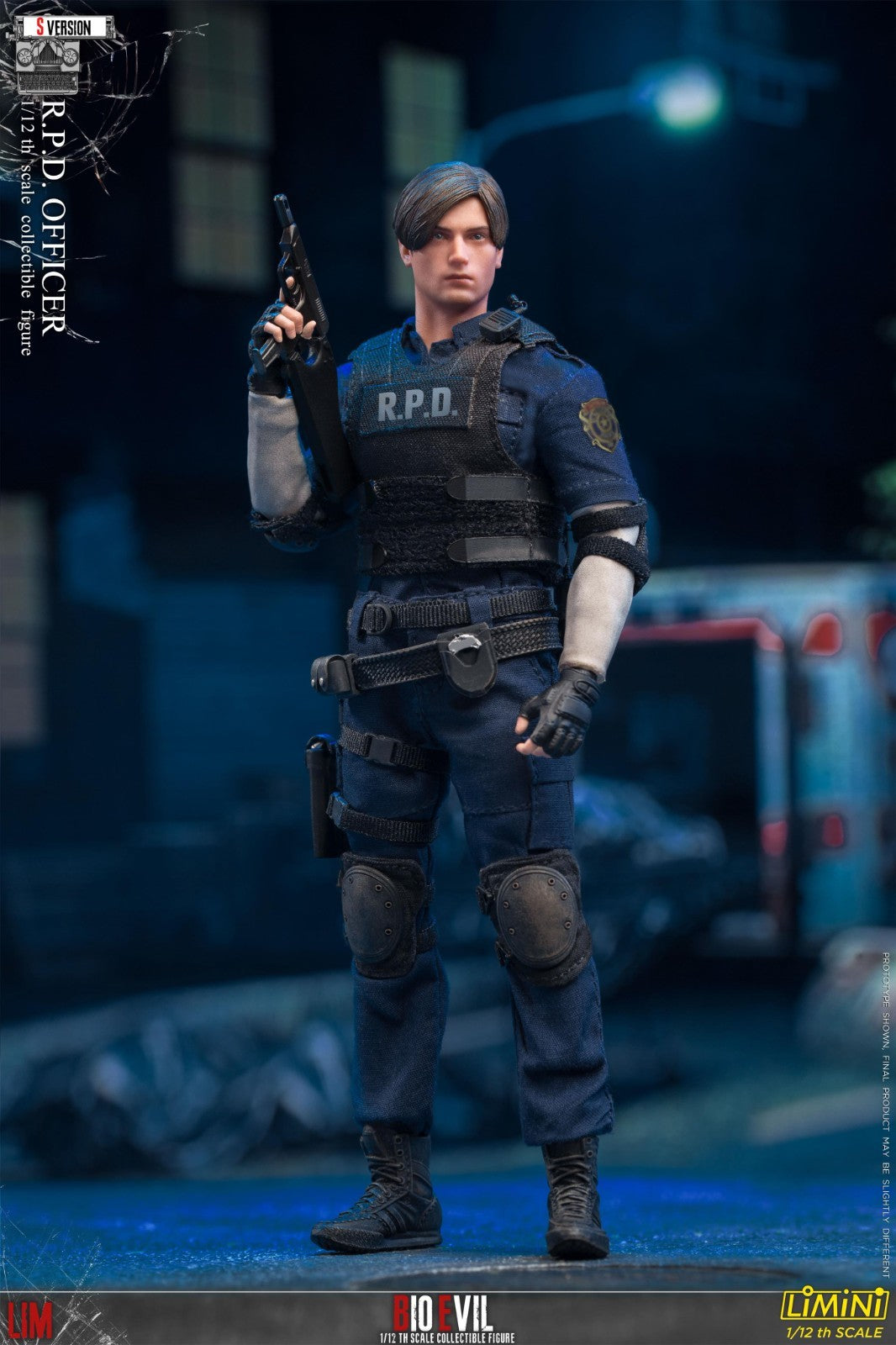 LIMTOYS 1/12 Zombie Killer RPD Officer Leon Male Action Figure Model Toy S Ver.