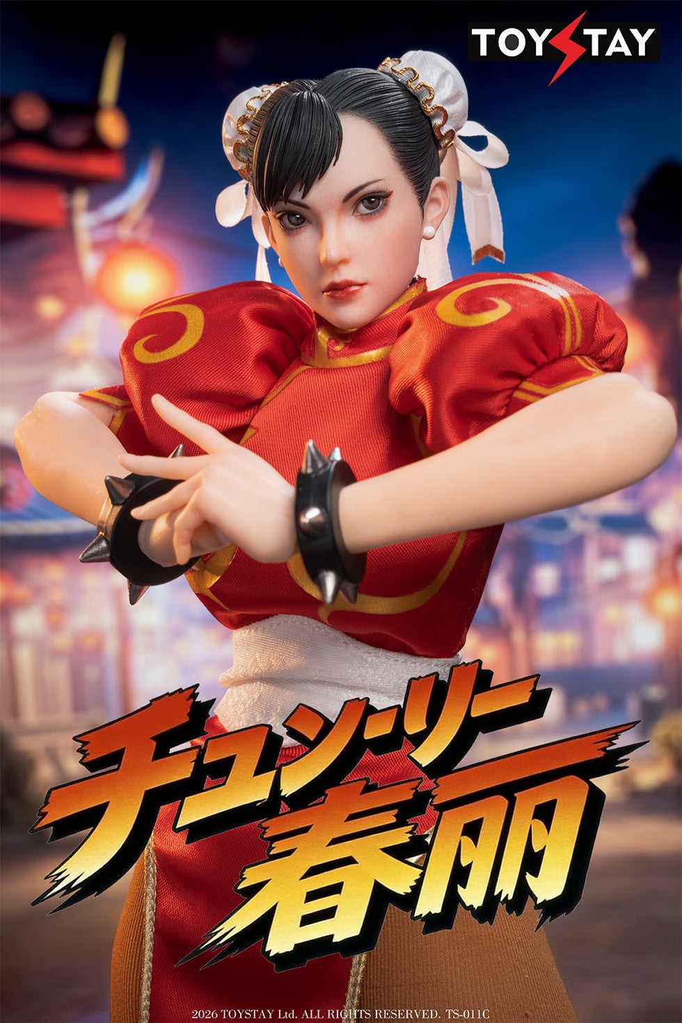 Presale TOYSTAY TS-011C 1/6 Kung Fu Girl Chun Li Female Action Figure Toy Red Ver.