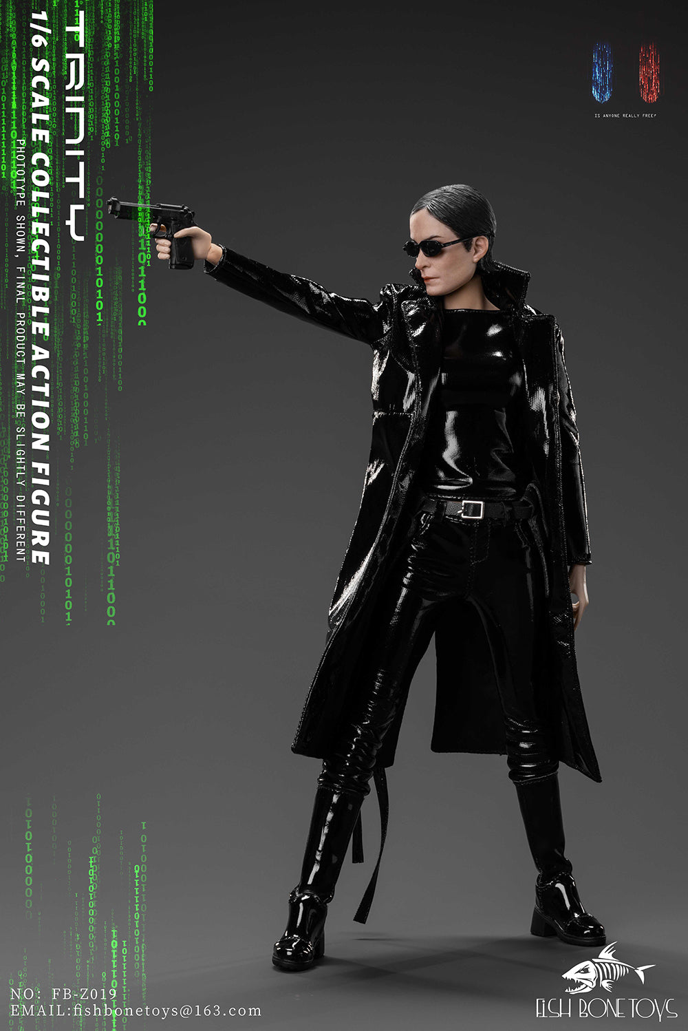 FISH BONETOYS FB-Z019 1/6 The Matrix Trinity 12" Female Action Figure Model Toy