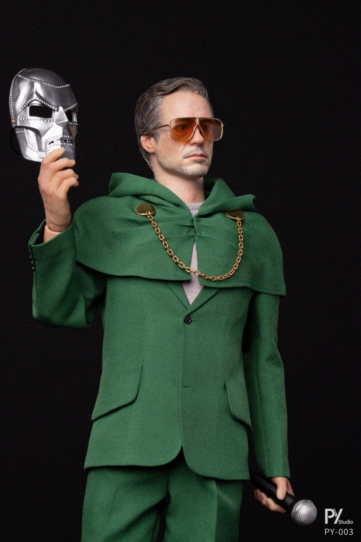 Presale PY STUDIO PY-003 1/6 Green Robed Masked Stranger Action Figure Model Toy