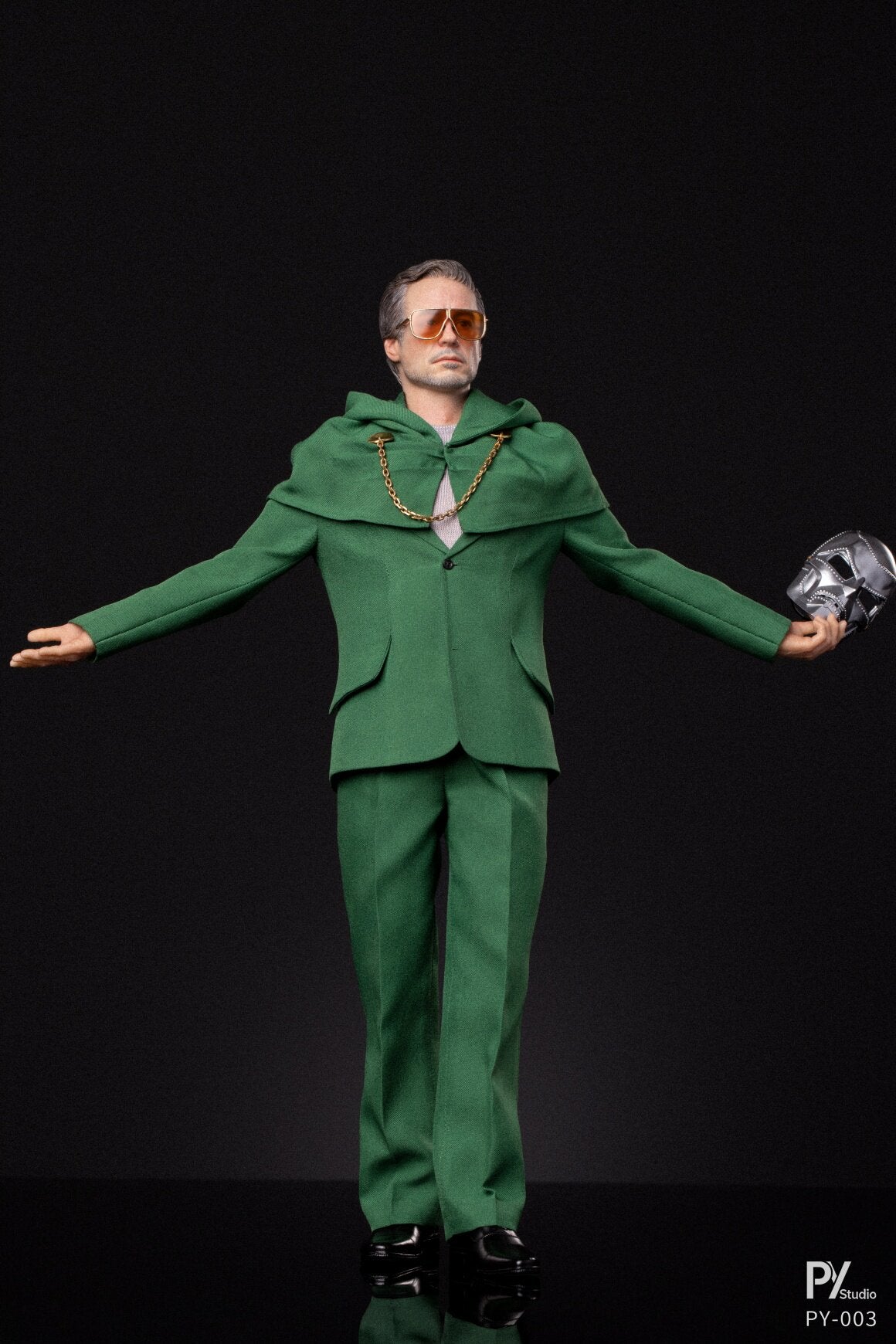 Presale PY STUDIO PY-003 1/6 Green Robed Masked Stranger Action Figure Model Toy