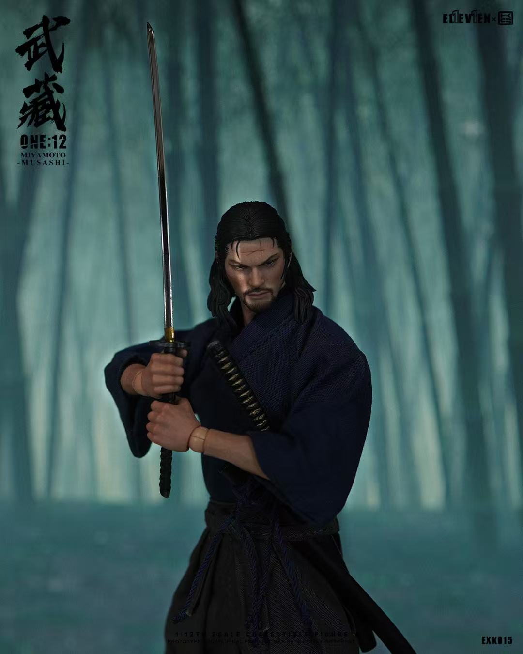 Presale ELEVEN EXK015 1/12 Miyamoto Musashi Collectible Action Figure Model Toy