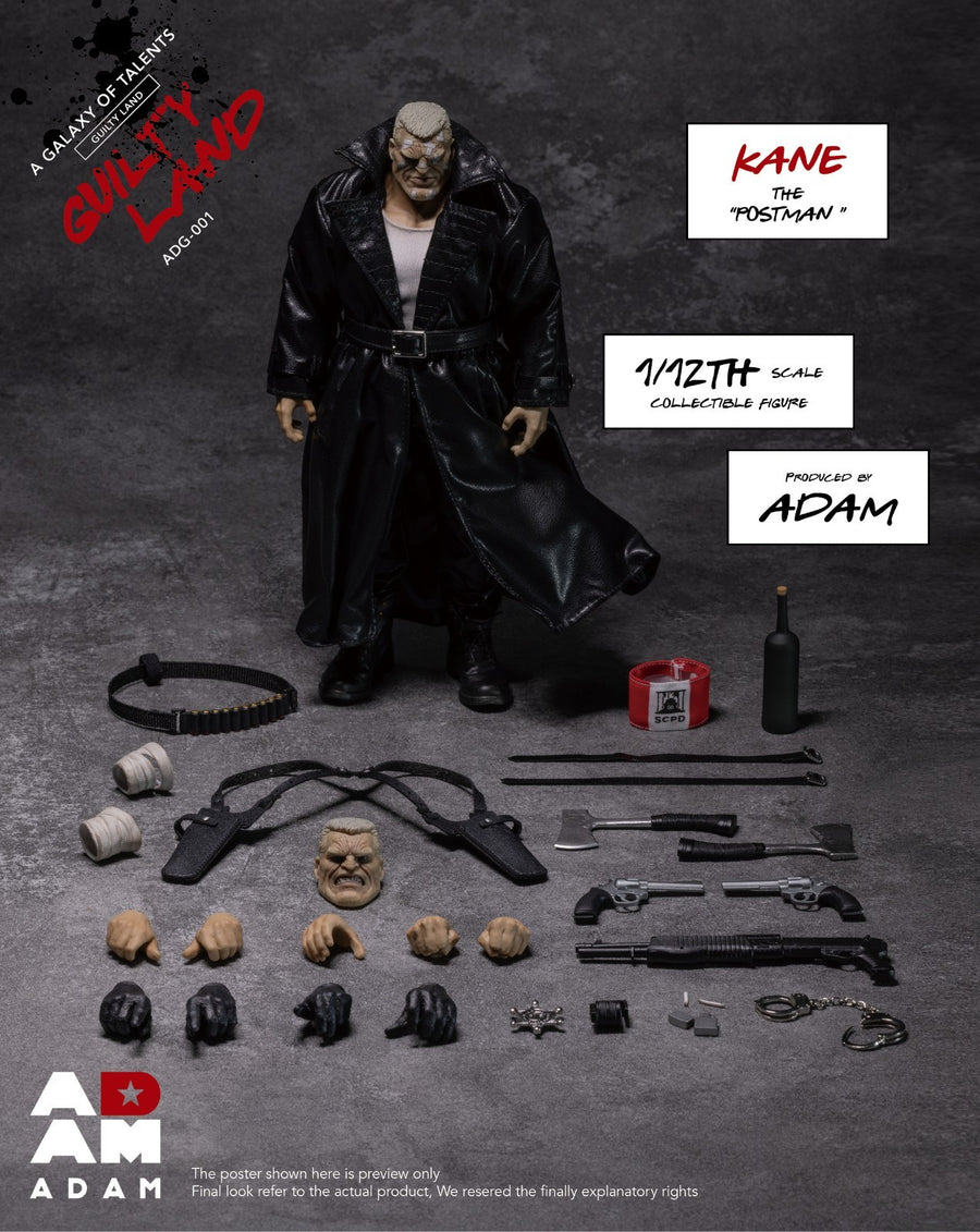 ADAM ADG-001 1/12 Guilty Land Postman Kane 6" männliche Actionfigur Modellspielzeug