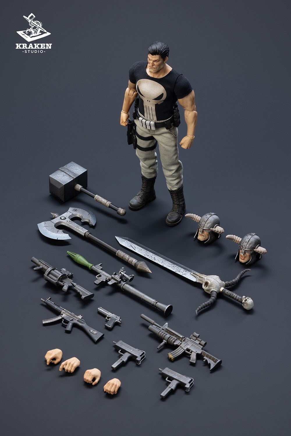 KRAKEN Studio 1/12 Punisher Frank 6" Male Action Figure Model Toy Deluxe Ver.