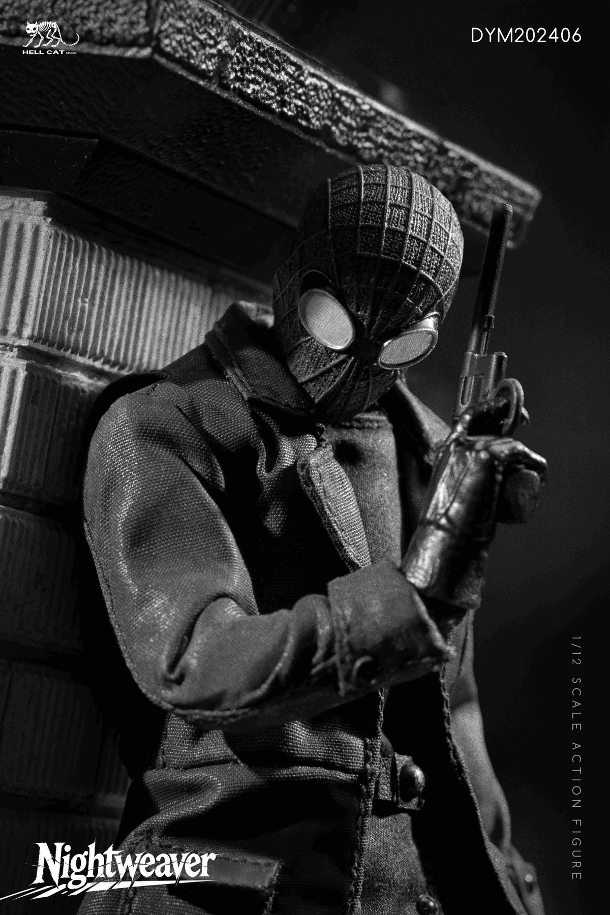 Presale Hell Cat DYM202406B 1/12 Spider Noir Action Figure Black & White Ver.