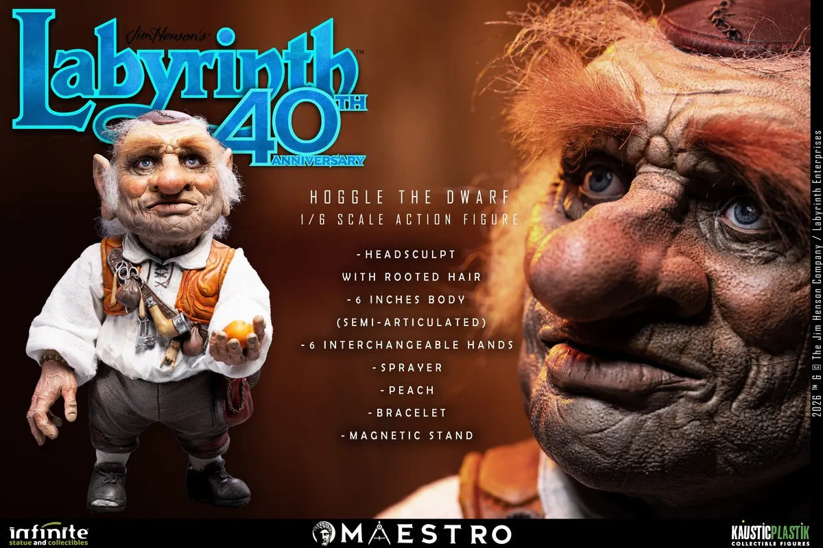 Presale Infinite 1/6 Labyrinth Jareth Hoggle The Dwarf Collectible Action Figure
