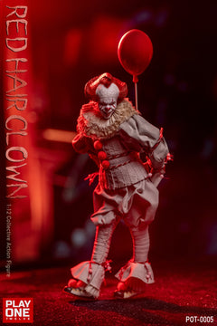 Play One twelve POT-0005 1/12 Red Hair Clown Pennywise Action Figure Model Toy