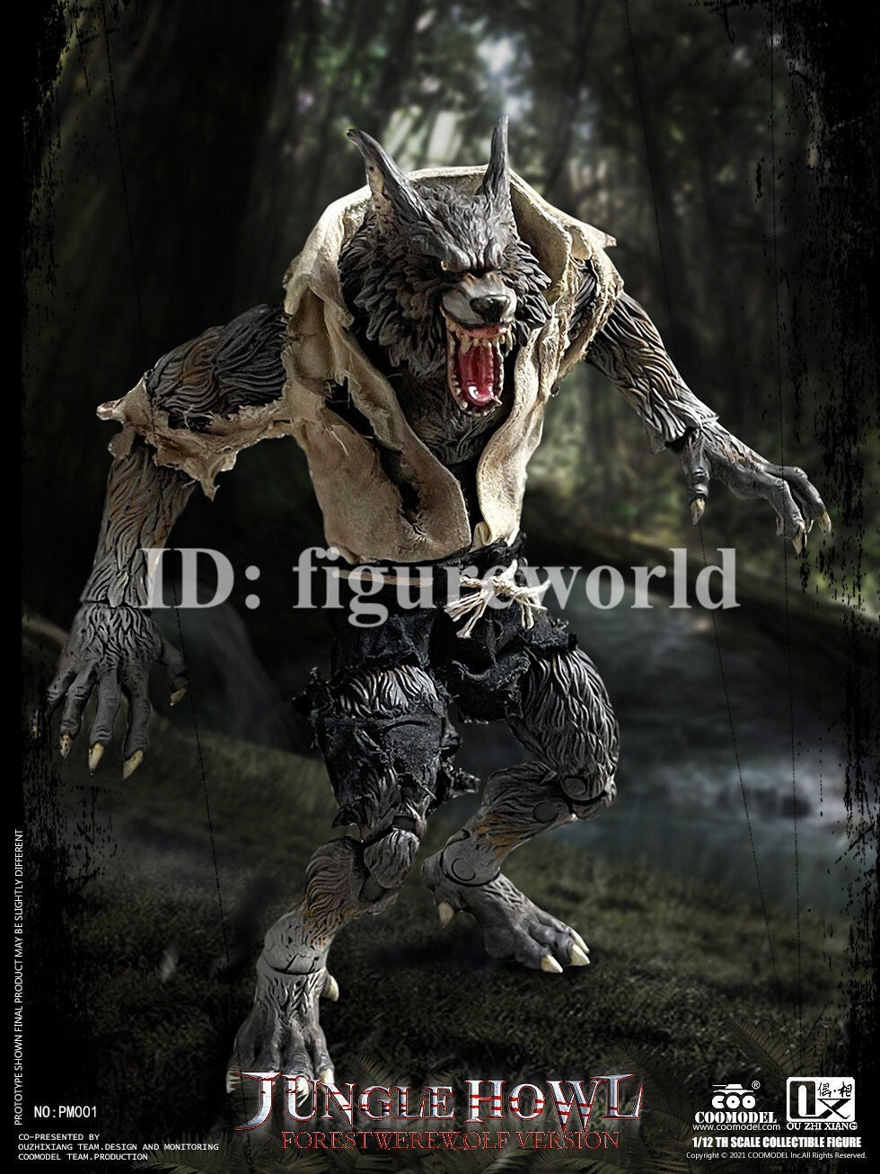 COOMODEL PM002 1/12 Palmtop Monsters Forest Werewolf Action Figure Deluxe Ver.