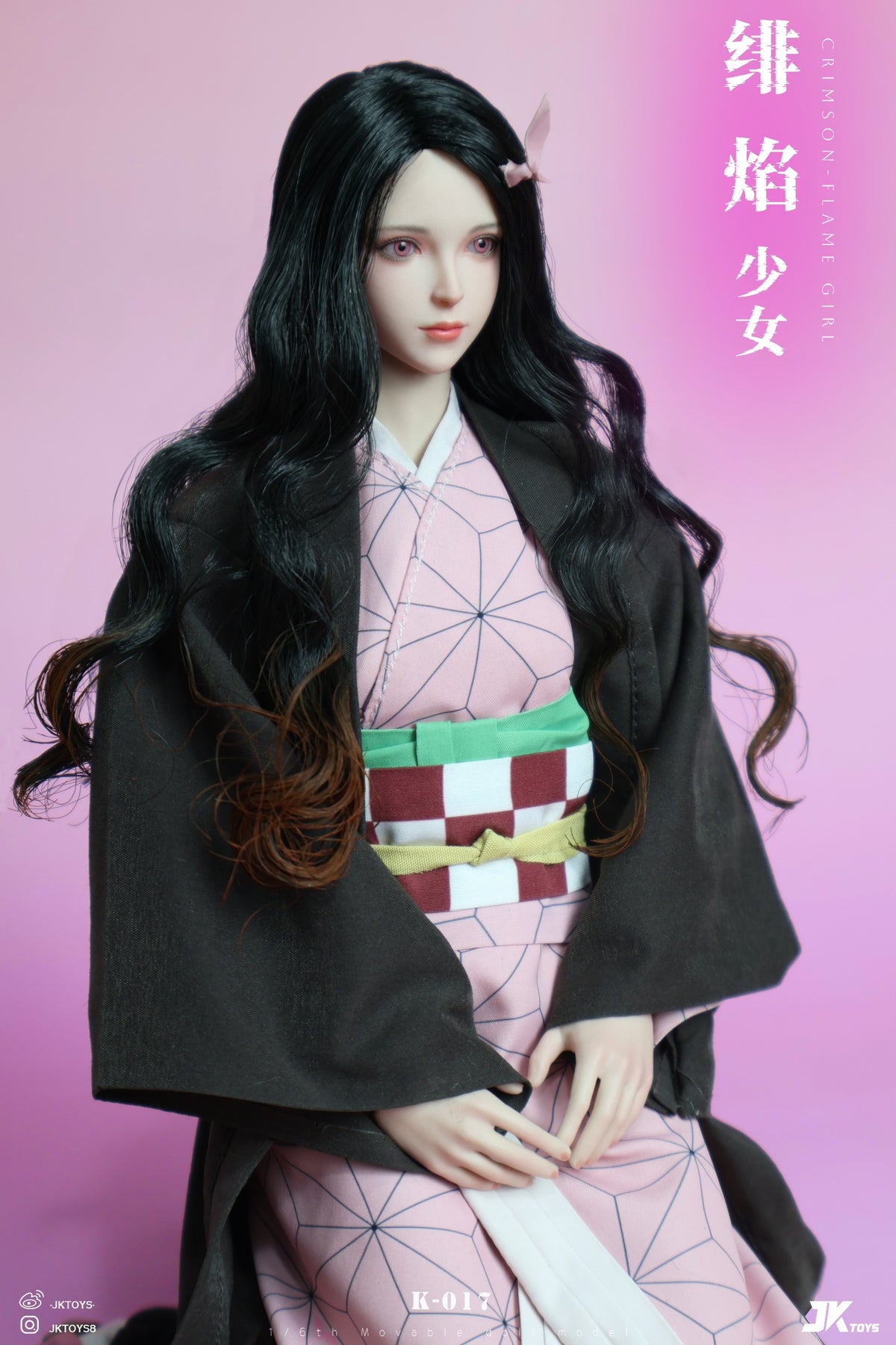 Presale JKTOYS K-017 1/6 Demon Kamado Nezuko Slayer Cosplay Action Figure Model