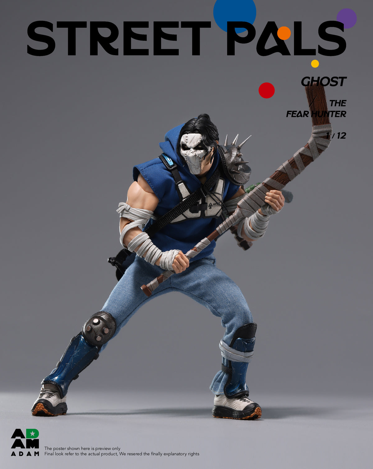 Presale ADAM ADS-001 1/12 Street Pals Ghost The Fear Hunter Action Figure Model