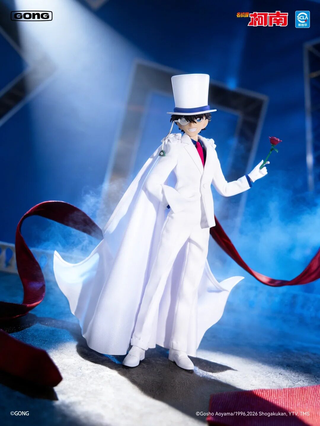 Presale POPMART GONG Case Closed Moonlight Magician Kaito Kuroba Kid 8.8" Figure