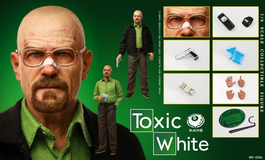 Black 8 Toys BK-006 1/6 Breaking Toxic Mr. White Actionfigur-Modellspielzeug