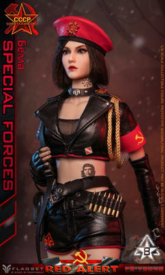FLAGSET FS73048B 1/6 Red Alert Mobilize Troops Sniper Female Action Figure Model