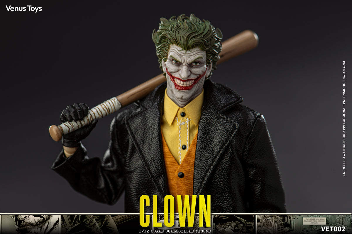 Presale Venus Toys VET002 1/12 The Clown Comic Villain 6" Action Figure Model