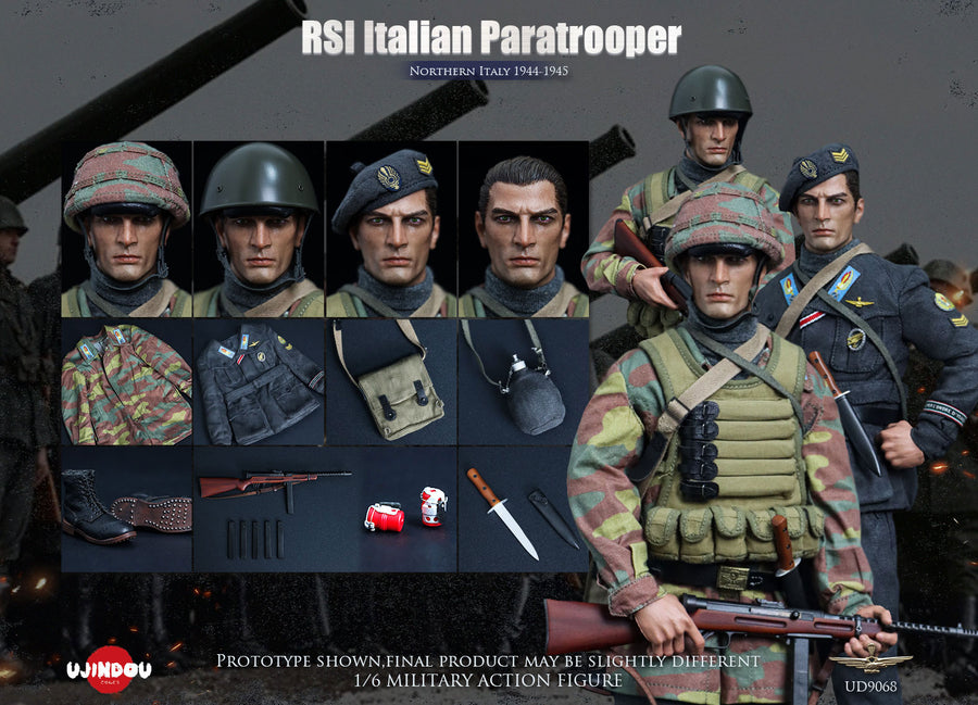 UJINDOU UD9068  1/6 RSI Italienischer Fallschirmjäger Norditalien Actionfigur