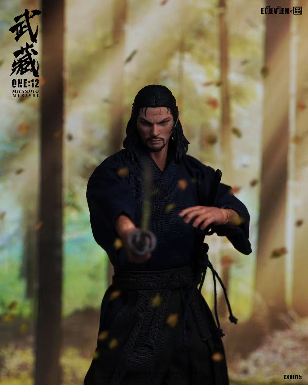 Presale ELEVEN EXK015 1/12 Miyamoto Musashi Collectible Action Figure Model Toy