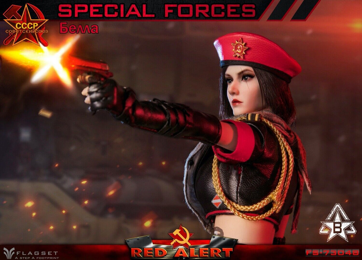 FLAGSET FS73048B 1/6 Red Alert Mobilize Troops Sniper Female Action Figure Model