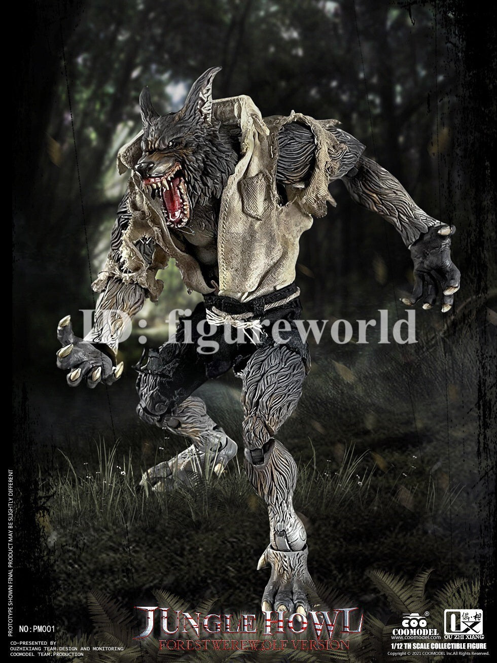 COOMODEL PM002 1/12 Palmtop Monsters Forest Werewolf Action Figure Deluxe Ver.