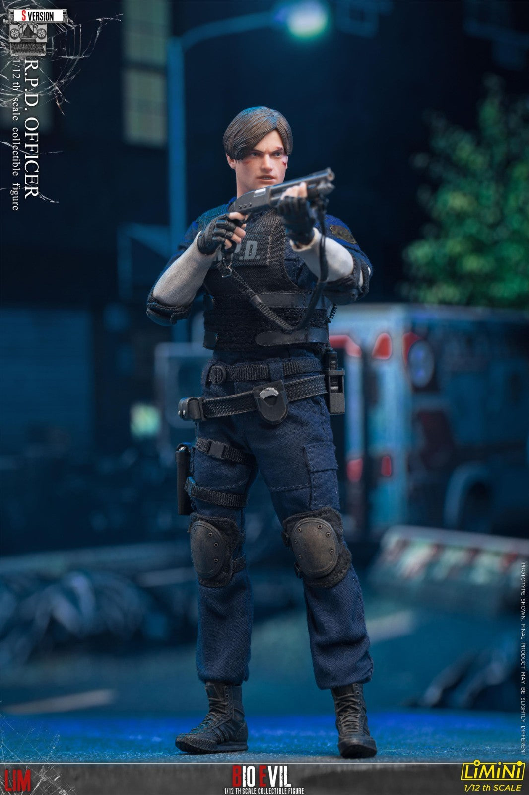 LIMTOYS 1/12 Zombie Killer RPD Officer Leon Male Action Figure Model Toy S Ver.