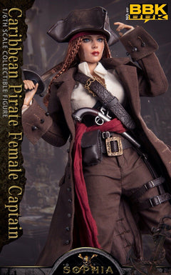 BBK BBK017 1/6 Caribbean Pirate Sophia Female Captain 12" Action Figure Model