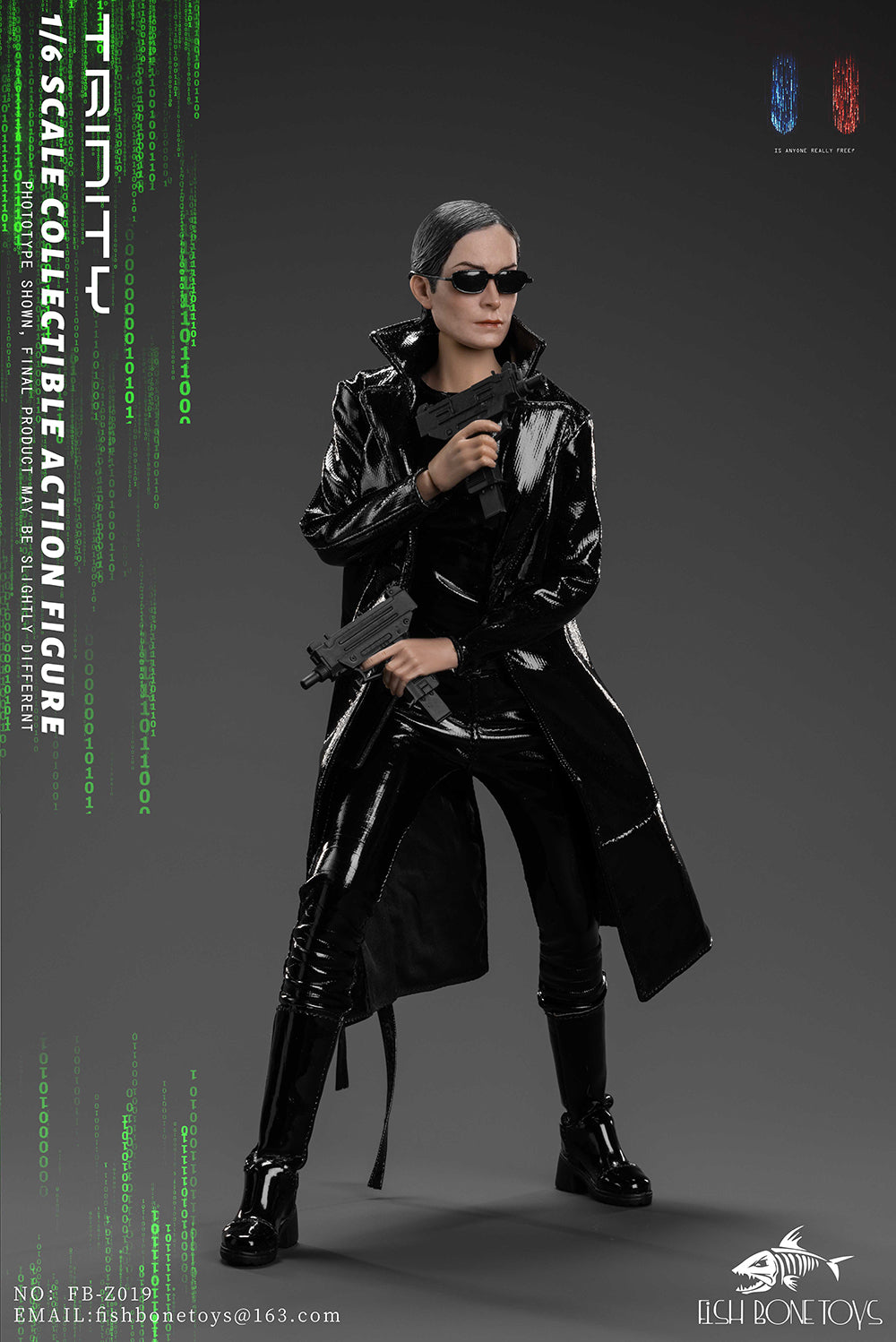 FISH BONETOYS FB-Z019 1/6 The Matrix Trinity 12" Female Action Figure Model Toy