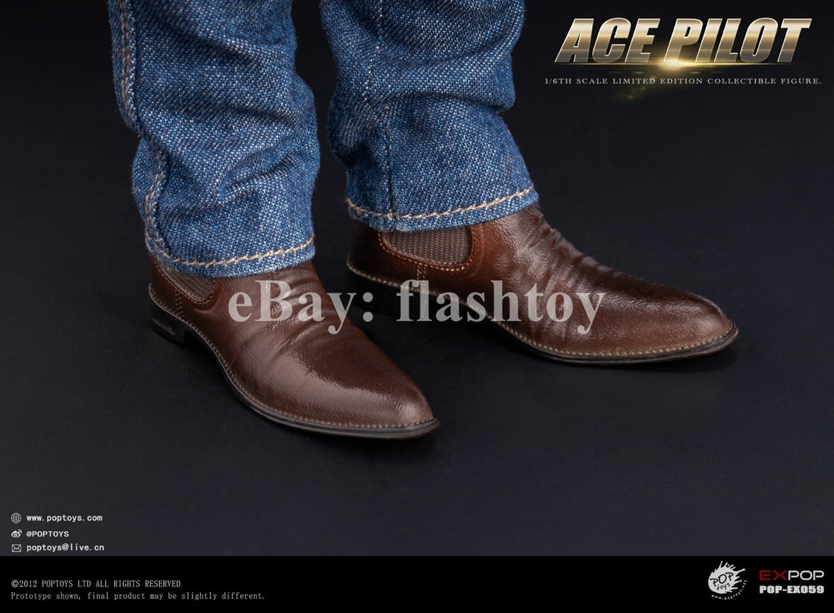 Presale POPTOYS EX059 1/6 ACE Pilot Mitchell The Gun Action Figure Jacket Ver.
