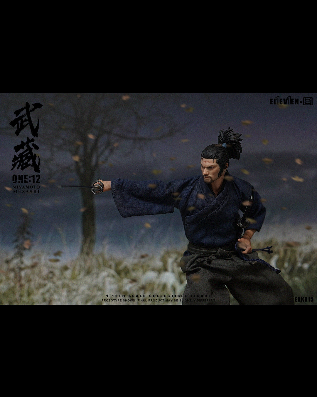 Presale ELEVEN EXK015 1/12 Miyamoto Musashi Collectible Action Figure Model Toy