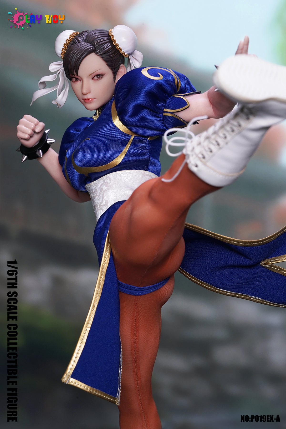 Presale PLAY TOY P019EX-A 1/6 Street Fighter Chun-Li Action Figure Blue Ver.