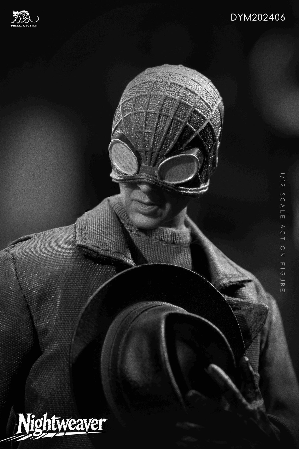 Presale Hell Cat DYM202406B 1/12 Spider Noir Action Figure Black & White Ver.