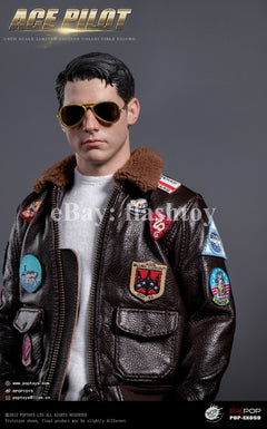 Presale POPTOYS EX059 1/6 ACE Pilot Mitchell The Gun Action Figure Jacket Ver.