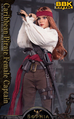 BBK BBK017 1/6 Caribbean Pirate Sophia Female Captain 12" Action Figure Model