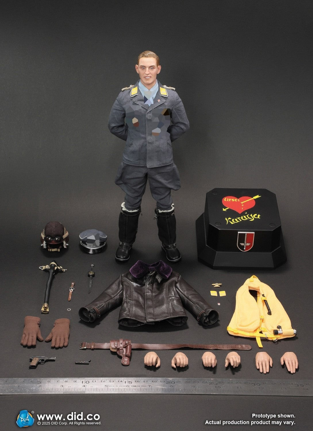 DID D80190 1/6 WWII German Luftwaffe Ace Pilot Erich Hartmann Action Figure Toy